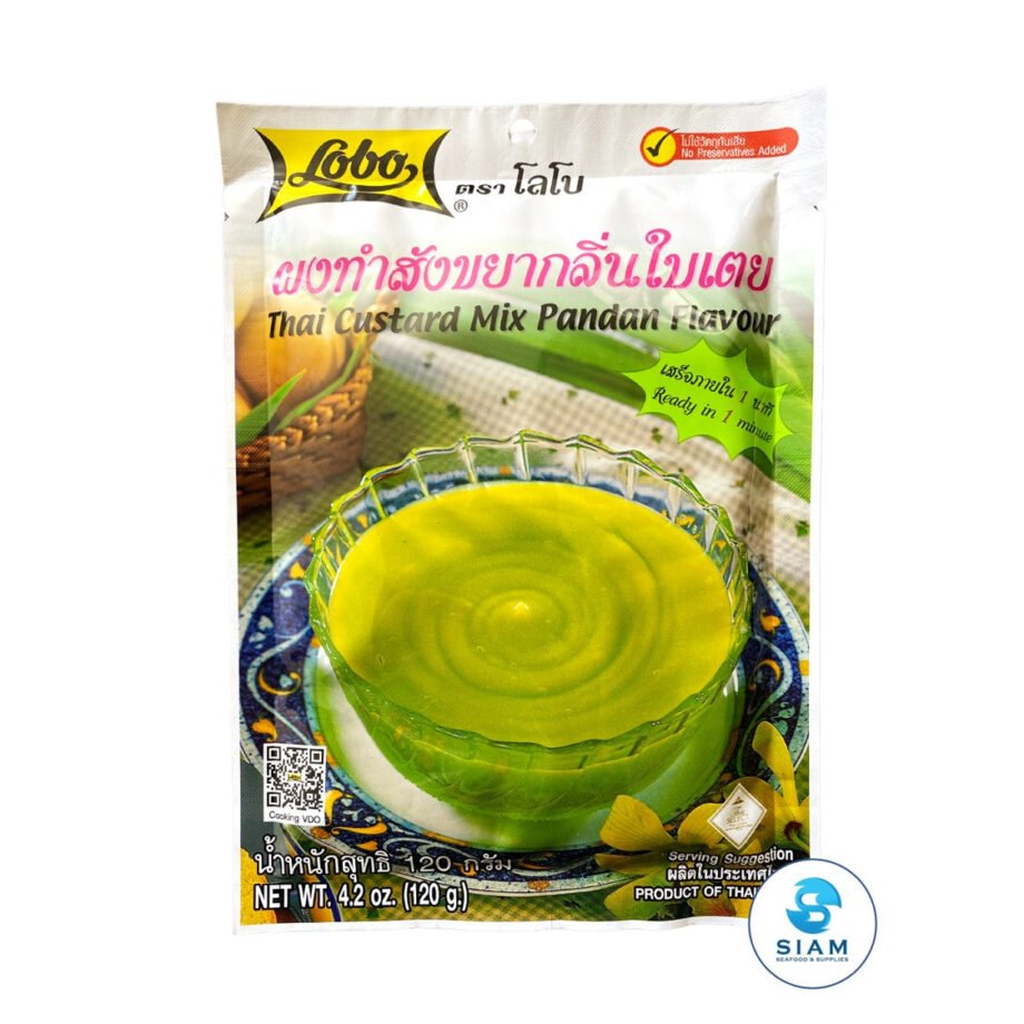 Thai Custard Mix Pandan Flavor - Lobo (4.2 oz-Net wt 4.7 oz)